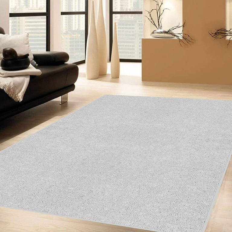 Ambiant Pet Friendly Solid Color Area Rugs Off White - 33 x 66 Half Round  