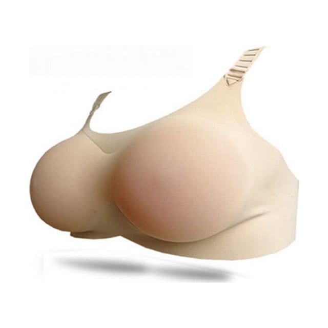 Guardoinrt Adjustable Breast Forms Fake Boobs Prosthesis Bra A-D Cup Bra Crossdresser Skin Color Men/C Cup