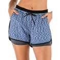 thumbnail image 3 of Women's 2 in 1 Running Shorts Workout Athletic Gym Yoga Shorts with Pockets, 3 of 8