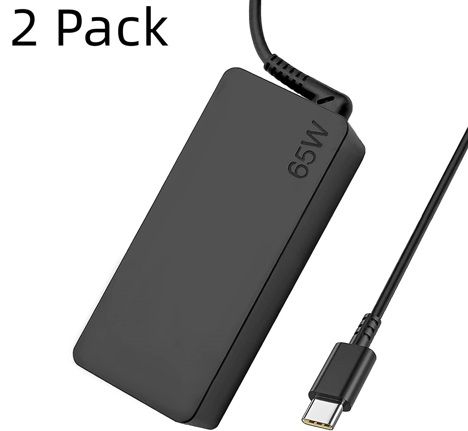 2 Pack USBC 65W 45W Power Supply Adapter AC Laptop Charger, for Many