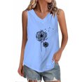 thumbnail image 1 of Birdeem Blouses pour Femmes T-Shirt Décontracté en Coton et Lin à Manches Courtes Col Rond Boutonné, 1 of 12