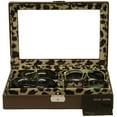 thumbnail image 2 of Stylish Leopard Eyeglasses Sunglasses Storage Organizer Case Leather 6 Slots Display, 2 of 3