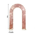 thumbnail image 3 of Efavormart 8ft Rose Gold Big Payette Sequin Open Arch Backdrop Cover, Double-Sided U-Shaped Fitted Wedding Arch Slipcover, 3 of 11