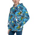 Adobk snow board blue Print Teenage Hoodies Fashion Crew Neck Zipper