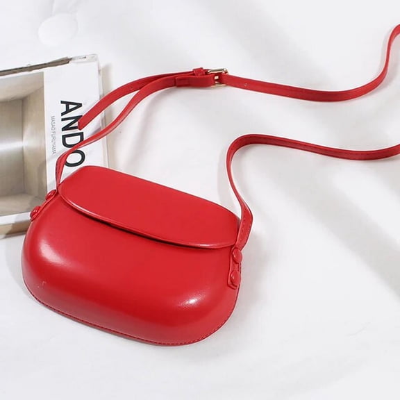 JUYGO Women Stylish Crossbody Bag Large Capacity PU Saddle Bag Casual Satchel Bag Adjustable Strap Retro Commuting Bag Chic Hobo Bag