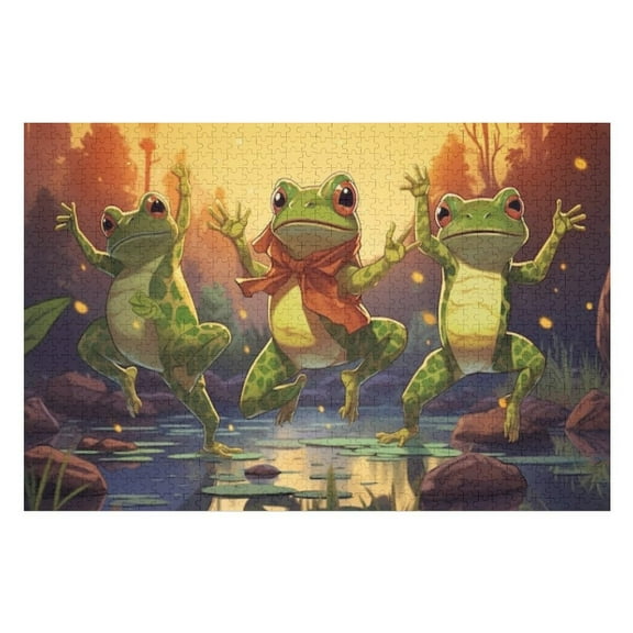 Puzzles for Adults 300 Pieces - Frog Puzzles for Family Games, Puzzle for Gifts, Funny Puzzle for Education
