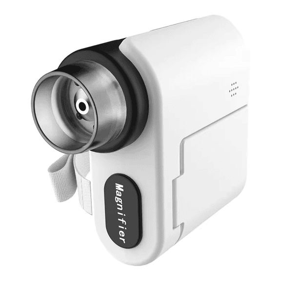 GJX Microscope for Kids Clear Led Display Kids Mini Microscope 4K Photography and Video Kids Handheld Microscope White