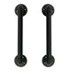 thumbnail image 1 of FOYO Juego de 2 manijas industriales para puerta de tubería, barra de agarre, barra para toallas, pasamanos de hierro fundido rústico antiguo, negro mate, 19-3/4 pulgadas, 1 of 1