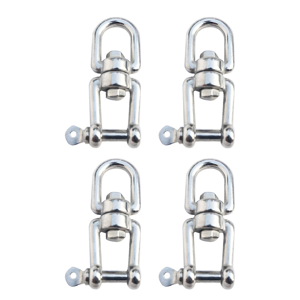 4 Pcs Swivel Ring Double Ended Swivel Eye Hook Stainless Swivel Ring