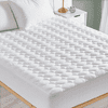HYLEORY California King Mattress Pad Cover Stretches up 8-21" Deep Pocket Ultra Soft Quilted Fitted Cooling Breathable Fluffy Soft Mattress Pad