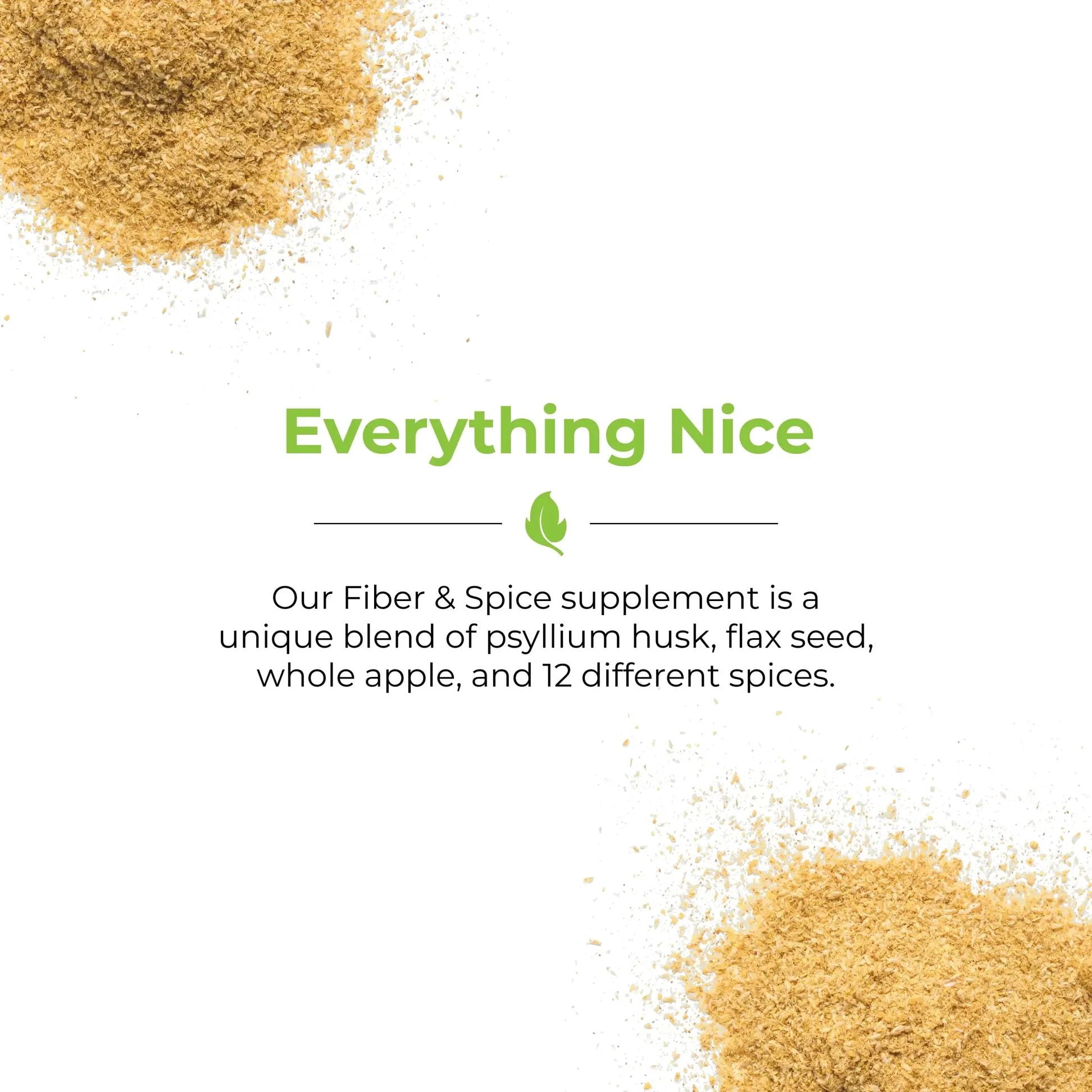 Balance of Nature Psyllium Husk Fiber & Spice with Flax Seed, Turmeric, and Apple - 30 Servings