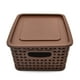 thumbnail image 3 of Set de 4 cajas Organizadoras IPP rattan Plástico café, 3 of 7