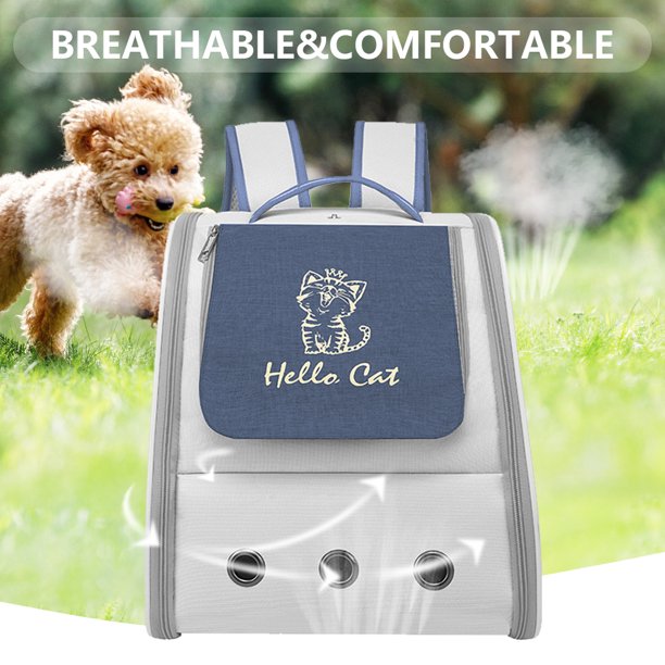 Mochila para mascotas Mochila transpirable para perros y gatos Mochila para gatos con correas ajustables
