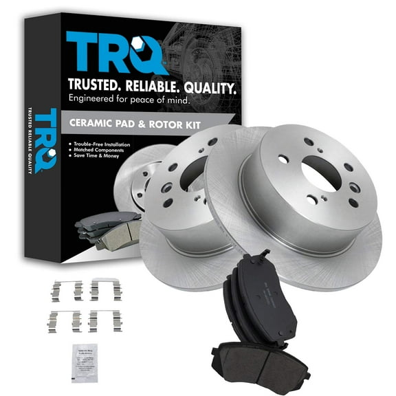 TRQ Front Brake Pad & Rotor Kit Brake Pads Brake Rotor Ceramic Fits Select 2010-2015 Hyundai Tucson 2011-2016 Kia Sportage