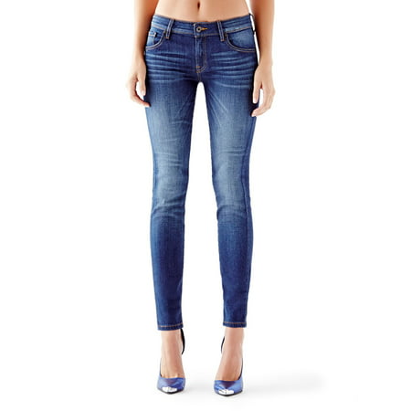 Guess NEW Inidigo Blue Womens Size 24 Button-Front Skinny Stretch Jeans ...