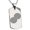 Silver, variant on Stainless Steel Celtic Double Spiral Epona Engraved Dog Tag Pendant Necklace