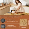 thumbnail image 2 of 100PCS 8.5in Air Fryer Parchment Paper Disposable Liners with Magnetic Cheat Sheet,Square Perforated Baking Liner,Non Stick Perforated Parchment Paper for Air Fryer, 2 of 7