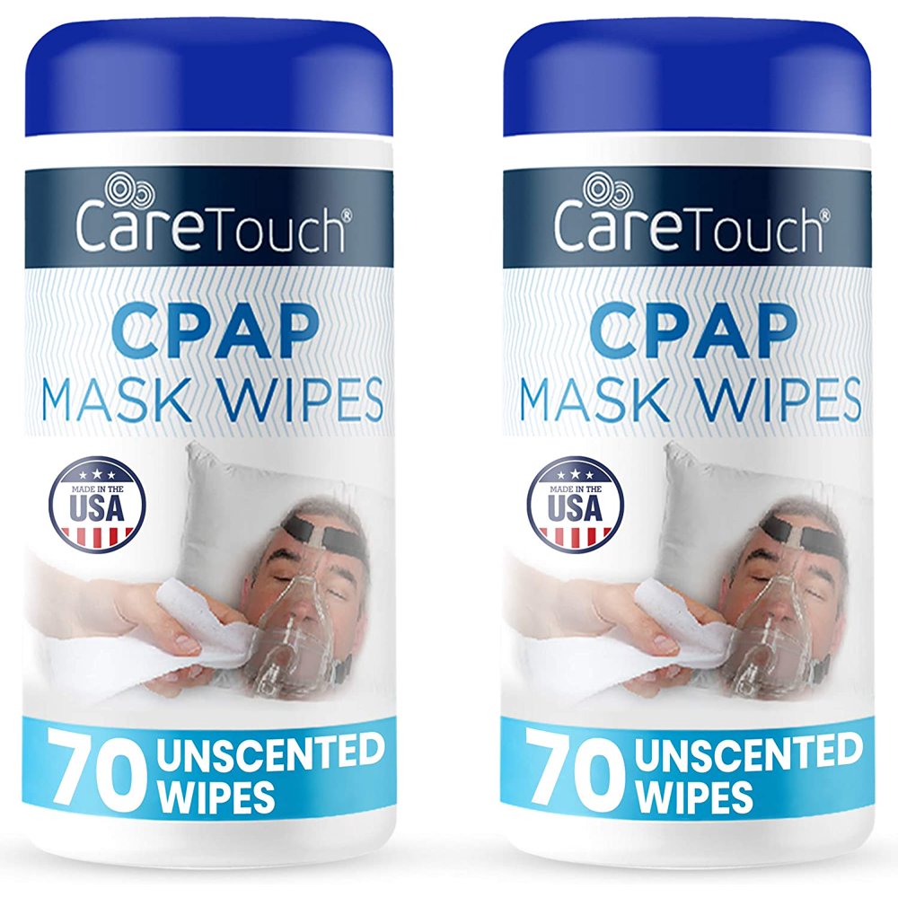 Care Touch CPAP Mask Cleaning Wipes Unscented 2 Packs of 70