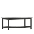 thumbnail image 2 of BizChair All-Weather Poly Resin Wood Two Tiered Commercial Grade Adirondack Slatted Coffee Conversation Table in Black, 2 of 10