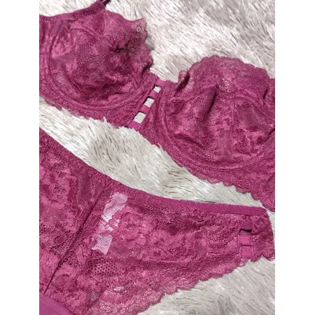 

Women‘s Sexy Thin Lace Lingerie Set Thin Underwired Push Up Bra & Sheer Bikini Panty Women‘s Lingerie & Underwear