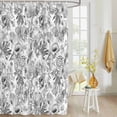 thumbnail image 4 of Fabric Shower Curtain, Summer Grey Ocean Seahorse Seashell Starfish Coral Bathroom Curtain with 12 Hooks Waterproof No Bad Odor Machine Washable Bath Curtains for Bathroom, Spa Room, 72"x72", 4 of 6
