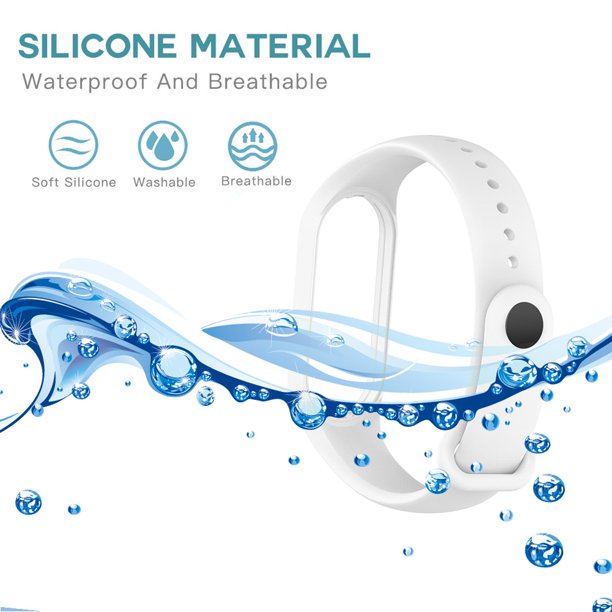 Kuymtek Banda de silicona Pulsera inteligente Pulseras Correa para Xiaomi Band 7 NFC (Blanco)