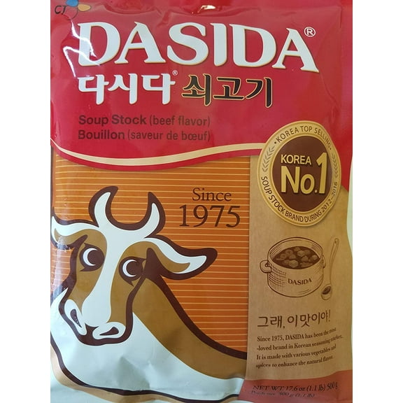 CJ Dasida Soup Stock, Beef Flavor, 500g (1lb), Beef Flavor