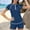 Navy, variant on Girls Swimsuit Rash Guard Bathing Suit 2 Piece Short Sleeve Solid Color UPF 50 Padded Zip Swimwear with Shorts Black 11-12 Years