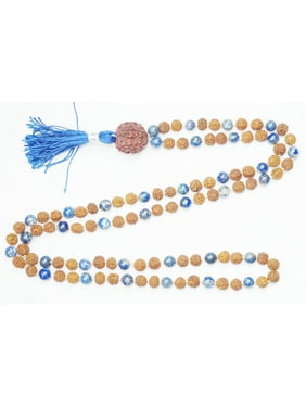 Mogul Meditation Beads Rudraksha Lapiz Lazuli Yoga Mala