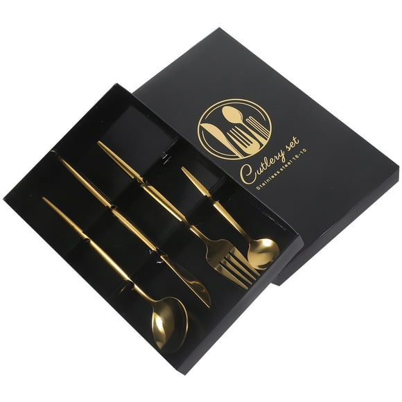 UPGRATOR 1 Completo De Cubiertos De Acero Inoxidable Dorado Para Cocina Con Moderno Y Práctico