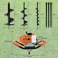 thumbnail image 5 of EAYSG 62cc Post Hole Digger 2 Stroke Post Hole Auger Gas Powered Earth Auger with 3 Replacement Drill Bits(5", 6", 8") and 3 Extension Rod for Farm Garden Plant, 5 of 7