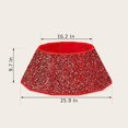 thumbnail image 3 of Teissuly Christmas Tree Collars 23.6 Inch Sequin Tree Skirt Glitter Xmas Tree Ring Double-Layer Velvet Tree Skirt Collar Tree Base Cover For Christmas Halloween Party Teissuly WER202310162461, 3 of 8