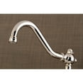 thumbnail image 3 of Kingston Brass KS3226BEX 6-Inch Adjustable Center Wall Mount Kitchen Faucet, Polished Nickel, 3 of 4