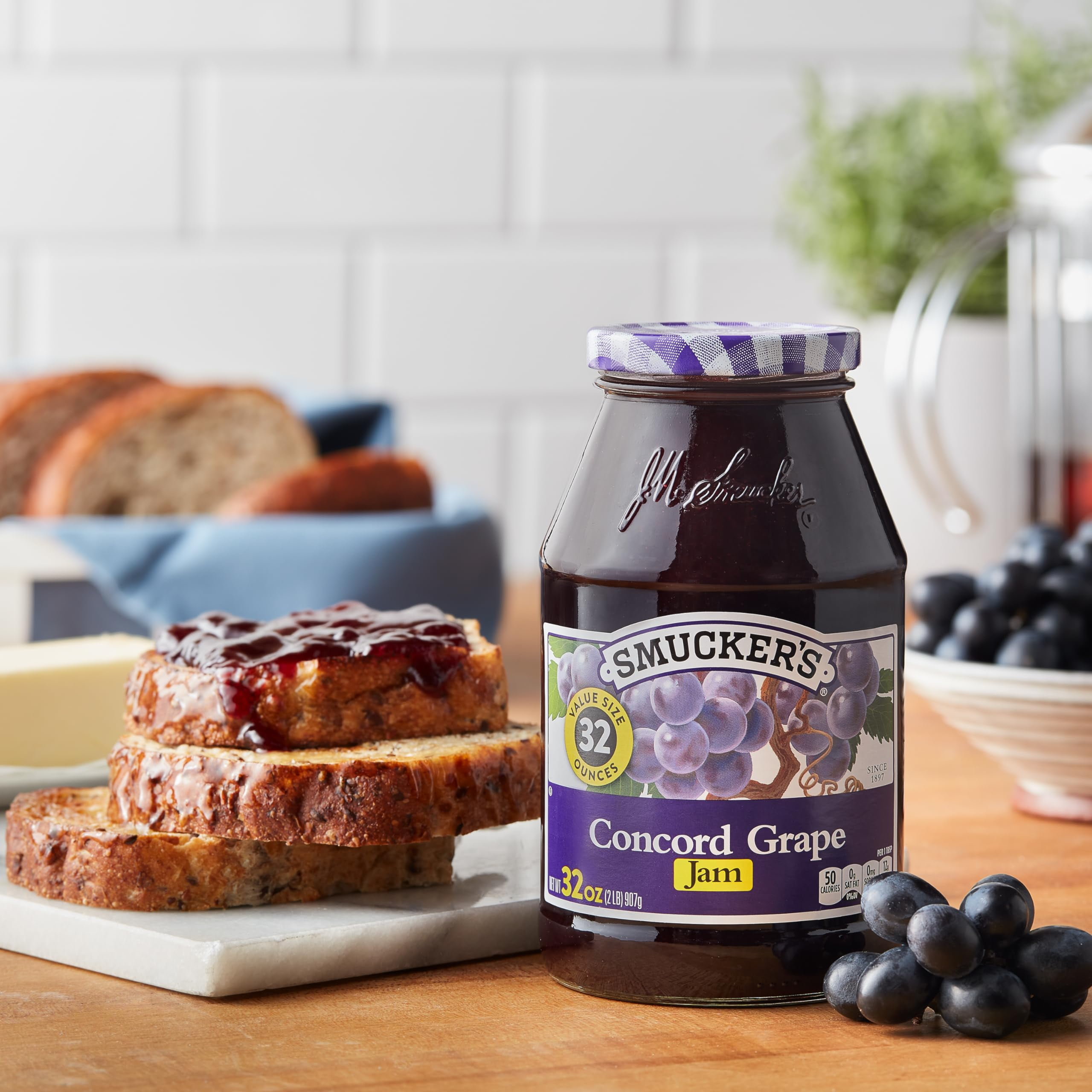 2X - Smucker,S Concord Grape Jam, 32 Ounces
