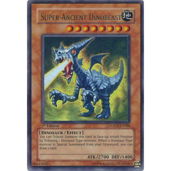 YuGiOh GX Light of Destruction Ultra Rare Super-Ancient Dinobeast LODT-EN088