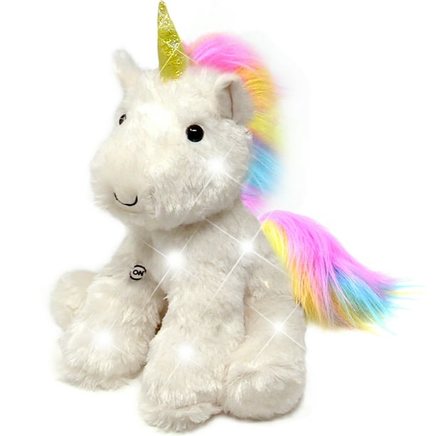 Light Up Stuffed Animal Glow Plush Sleep Toy 7 color Changing White