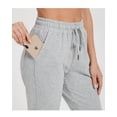 thumbnail image 4 of Stelle Women's Cotton Capri Joggers Pants with Side Pockets Workout Sweatpants,Drawstring Waist Running Yoga Athletic Tapered Casual Pants Lightweight Lounge Pants 20",XS-XXL Gray, 4 of 7