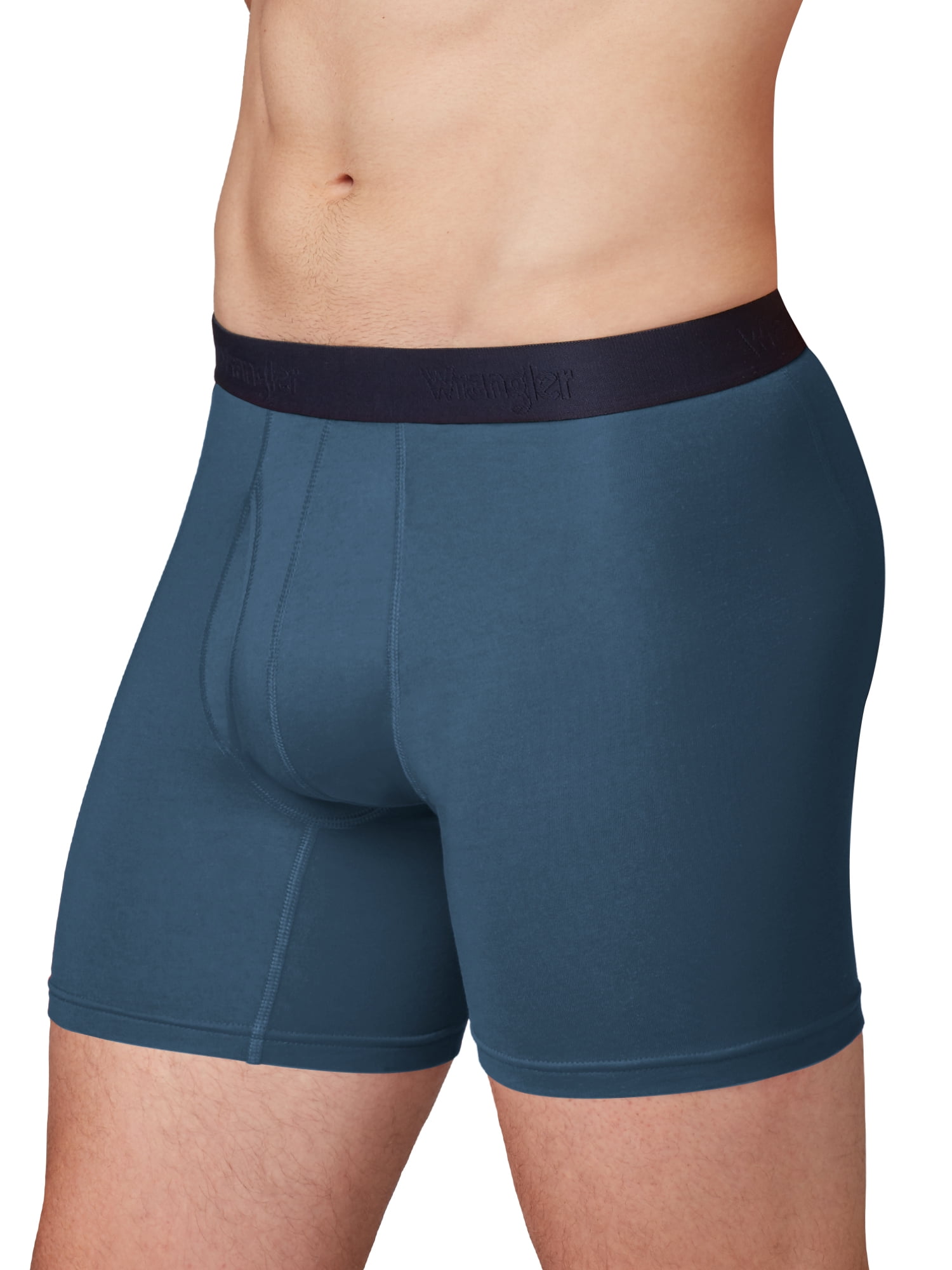 Wrangler Men's Cotton Stretch Boxer Brief Set, Boxer Briefs Underwear for Men, S, 6 Pack