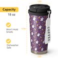 thumbnail image 4 of 18oz Double Drinking Coffee Mug – Vacuum Insulated Stainless Steel Travel Cup with Leakproof Lid, 316 Steel Thermos Tumbler for Hot & Cold Beverages, 4 of 7