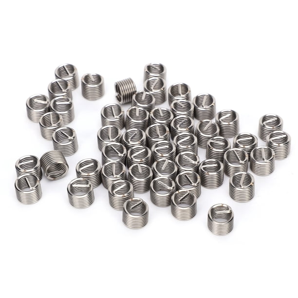 M Buder 50Pcs Insertos de Rosca M7x1 Herramienta de Reparación 1.5D Acero Inoxidable (1.05 cm / 0.4 inches)