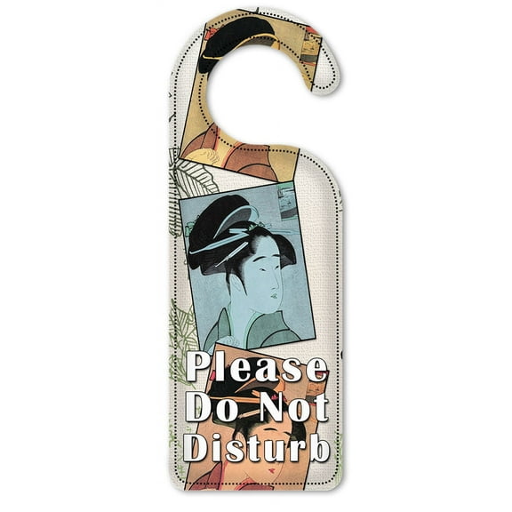 Do Not Disturb Door Knob Hanger Sign - Three Geishas