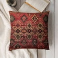 thumbnail image 3 of YINGXI  Tribal Red Throw Pillow Cover Pattern Indian Carpet and Changing Colors Abstract Decorative Pillow Case Home Decor Square Pillowcase 22x22in, 3 of 5