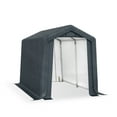 thumbnail image 3 of Summit Living 9.8 x 5.9 ft Outdoor Portable Storage Shed,Garden Tool Storage Tent Shelter with Roll-up Zipper Door & Waterproof Canopy, Dark Gray, 3 of 11