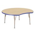 thumbnail image 1 of ECR4Kids 48" Crescent Thermo-Fused Adjustable Activity Table, 1 of 4