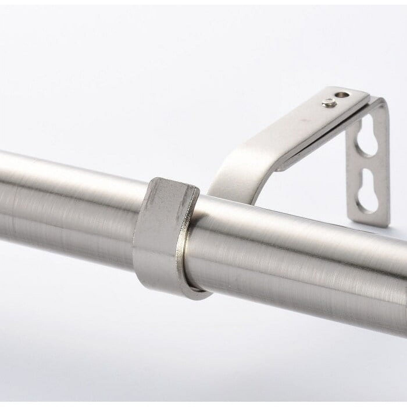 Lumi 1" Single Curtain Rod Brushed Nickel /Oil Rubbed Bronze- Knob 72"-144" - Oil Rubbed Bronze