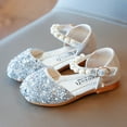 thumbnail image 2 of Kids Shoes Size 4 Girls Jelly Sandals Size 1 Heels Low Kids Shoes Princess Party Little Pumps Rhinestone Dance Dress Glitter Girls Sequins Sandals Girls Sandals Kid Slide Sandals Girls, 2 of 8