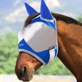 thumbnail image 1 of Maskology Horse Fly Mask Standard with Ears UV Protection for Horse Signature Blue (S; Pony), 1 of 6