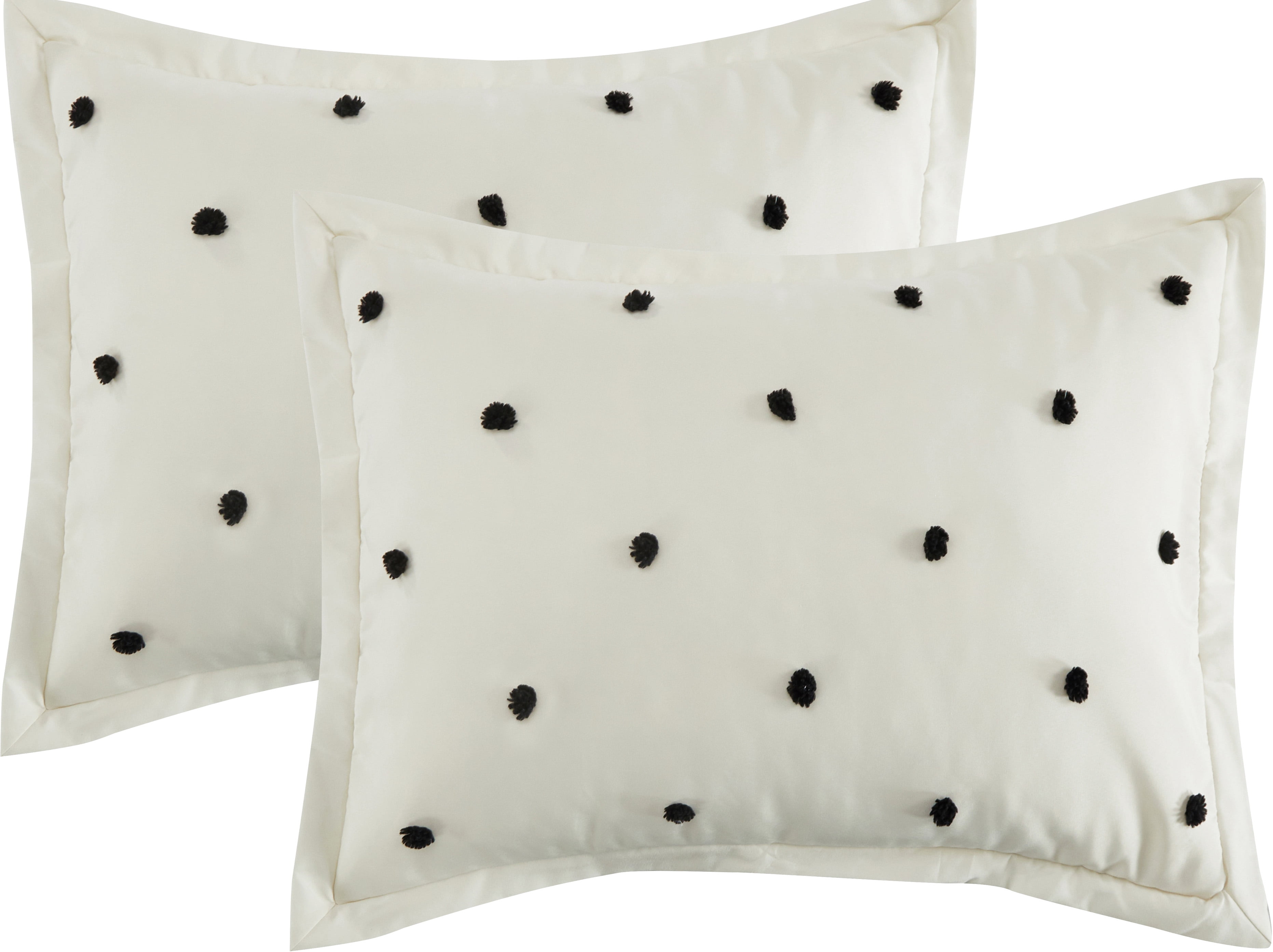 Lanco Ivory Black Dots Twin Comforter Sets, 3 Piece, Ultra Soft, Premium Microfiber, Bedskirt, Pillows & Shams, All Season Bedding Set…