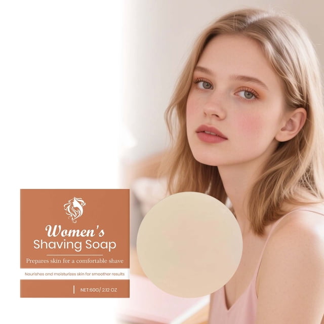 Jabón de afeitar femenino, suave y calmante. Espuma que proporciona un afeitado cómodo y reduce la irritación. Nutre e hidrata.