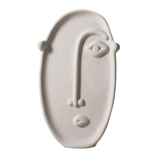 Jarrón de cerámica de estilo nórdico para decoración del hogar, soporte para ramos de flores, maceta con cara humana El 12x195cm